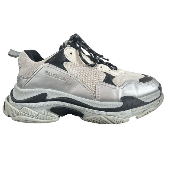 Balenciaga Men\'s Triple Track S Sneaker Size US 12/ EUR 45 Gray/Silver Retro